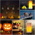 CFGROW Dimmable 4 LED Flame Effect Light, USB Rechargeable Outdoor Flame Table Lamp Waterproof Modes Lantern