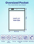 50 Packs 3 10x14 SUNEE Oversized Reusable Dry Erase Pocket Sleeves with Rings, Black Ticket Holders, Clear Plastic