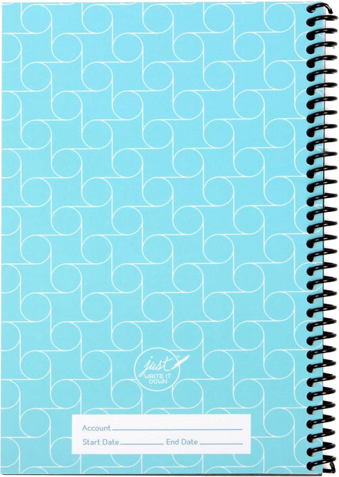 The Superior Register's Premium Check Book Register & Debit Card Ledger Notebook - Standard Edition, Blue