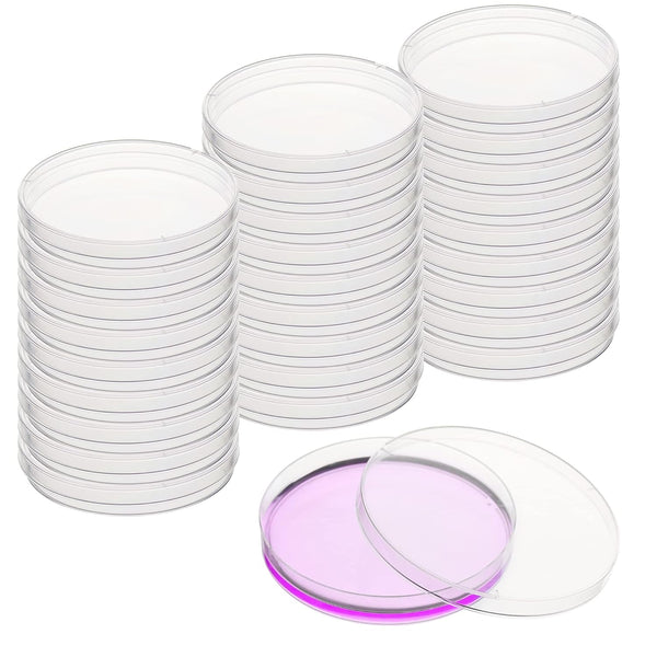 20-Pack Sterile Petri Dishes with Lids - 90mm Diameter, 15mm Depth for Mycology, Lab Testing, Science Projects