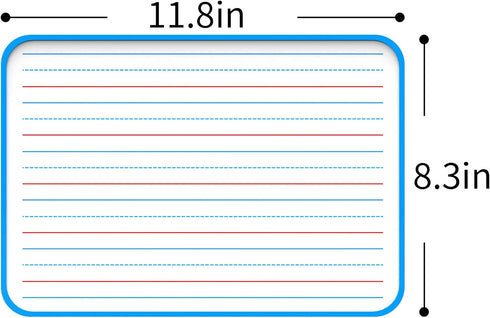 Dry Erase Lapboard Double Sided, Small Whiteboard with Lines for Kids, Perfect for Home & School Use