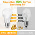 Yochoice 3 Bulbs 40 70 100W 3000K, 4/8/12W Dimmable 3 Bulbs, E26 A19 3 Bulb 8-Pack Way Light Equivalent Soft White Way