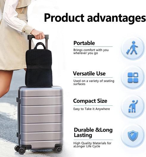Comfortable Foldable Travel Seat Cushion for Airplane & Office