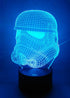 Stormtrooper 3D Night Light, LED Illusion Lamp with 7 Color Changing Lights, Acrylic Flat Base & USB Charger for Home