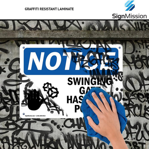 OSHA Notice Signs - Protected by Glass Break Sensor Sign | Durable Heavy Duty Vinyl Label Decal for Business