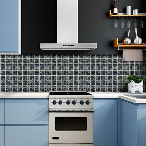 25Pcs Self-Adhesive Mosaic Tile Transfer, Peel and Stick Waterproof Backsplash Tile Sticker for Kitchen Bathroom