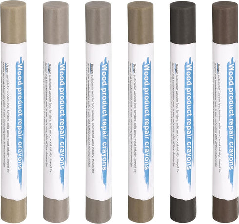 HARFINGTON Wood Filler Sticks 6 Colors Wooden Wax Touch Up Furniture Repair