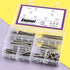 Swpeet 85Pcs M6 20/30/40/50/60/70/80mm 1Pc Nickel Plated Screws Kit, Hex Socket Head Cap Crib Baby Bed Bolt and Barrel