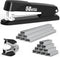 Metal Stapler, Heavy Duty 50 Sheet Capacity, Includes 1750 Staples and Staple Remover, Non-slip Office Stapler, Black
