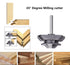 45 1/4 3-Piece Set: Set 45 Degree Lock Miter Router Bit Shank Tongue & Groove Bit + Lock Miter Router Bit, Easy