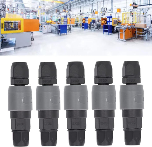5 Set Self Locking Pneumatic Quick Connector, C Type Air Compressor Hose Coupler Plug Socket