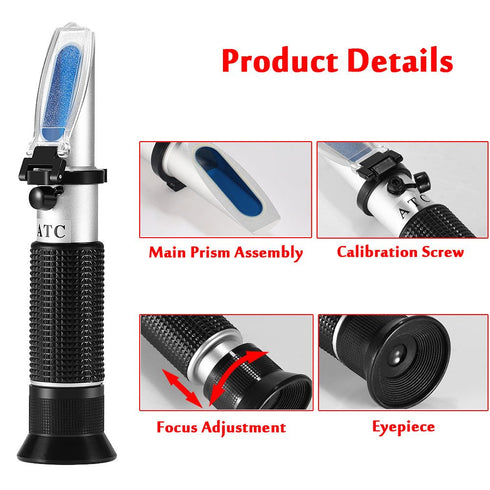 Sodium Chloride Refractometer, V·RESOURCING 0~28% Salt Analyzer Tester for Food Salinity