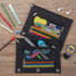 Sooez 2 Pack Pencil Pouch for 3 Ring Binder, Fabric Binder Bags with Zipper and Reinforced Grommets for School Supplies