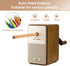 Deli Manual Pencil Sharpener, Auto-in Hand Crank Pencil Sharpener with Adjustable Point for Pencils and Colored Pencils, Pencil Sharpener for Kids, Students, Classroom, Home and Office, Brown by deli