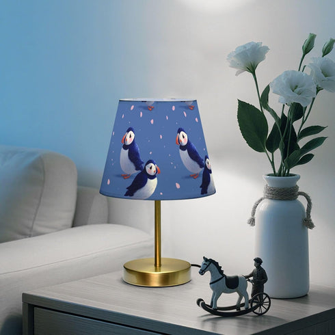 Yasala Table Lamp Puffins Cute Purple LED Night Light Minimalist Bedroom Reading Dorm Nightstand Desk Lamp Color