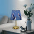 Yasala Table Lamp Puffins Cute Purple LED Night Light Minimalist Bedroom Reading Dorm Nightstand Desk Lamp Color