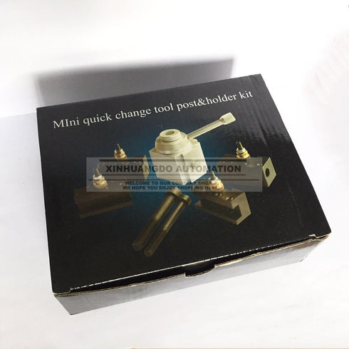 Set Package Mini Aluminium Quick Change Tool Post Holder Boring/Turning Facing Holder Kit for Table Hobby Lathes