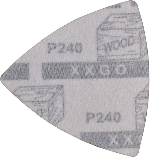 60 Pcs 240 Grits Triangular Oscillating Tool Sanding Paper, 3-1/8 Inch, Fit 80mm Sanding Pads