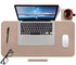 Boutilon Leather Mouse Pad - Extended Non-Slip Desk Pad for Keyboard and Mouse, 24"x14" (S-Champagne)