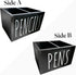 Wooden Pen Pencil Holder - Office Pen Holder for Desk Cute, Wood Pen Organizer For Desk & Desktop, Colored Pencil Organizer for Kids, 2 Compartment Pencil Storage Caddy, Black by YELLOW LOTUS