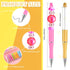 Crtiin 50 Pieces Beadable Pen Bulk, Black Ink Beaded Ballpoint Pens with 50 Refills for DIY Gift Kids Office Supplies