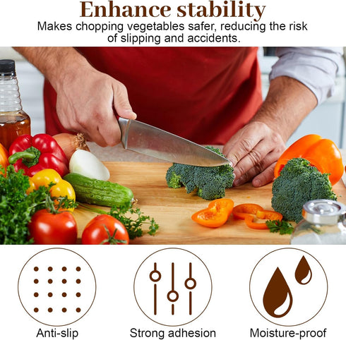 Ymapinc 8Pcs Cutting Board Feet Non Slip, Self-Adhesive Rubber Feet for Cutting Board/Furniture, Anti-Slip Rubber