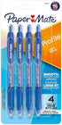 Paper Mate Profile Retractable Gel Pen, 0.7mm Medium Point, Blue Ink, 4 Count