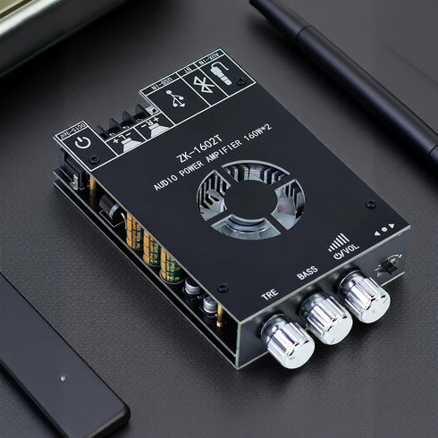 ZK-1602T 2.0 160W+160W 15-36V 5.0 Hosyond Bluetooth Amplifier Board, Channel Stereo Audio Amp with Treble & Bass