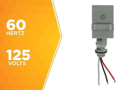 Southwire Woods Outdoor Hardwired Stem & Swivel Light Control - Adjustable Swivel Mount Light - Automatic Outdoor