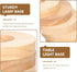 YARNOW Circular Wooden Base for Table Lamp, 5Pcs Round Desk Lamp Stand Replacement DIY Wood Small Lamp Base