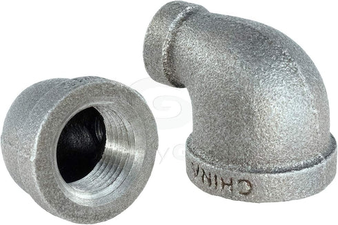 Everflow Supplies GMRL1123 1-1/2 X 1-1/4" 90 Degree Galvanized Malleable Iron Reducing Elbow For High Pressures by Supply Giant