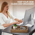 Kirigen Wood Letter-Size Tray Single-Tier (TP-DBR) - Front-Load Documents Tray for Office Desktop Organizer, Dark Brown