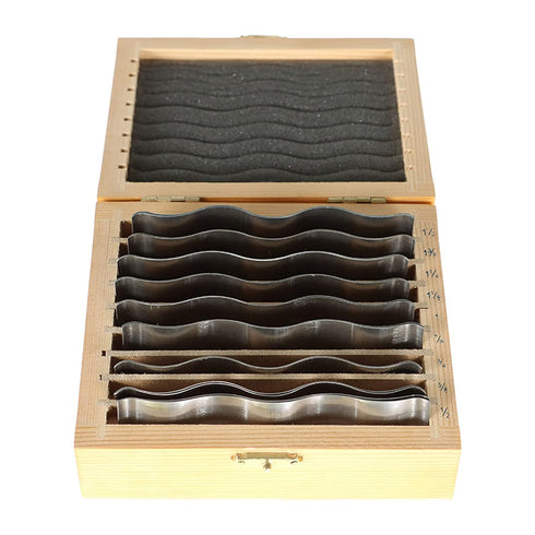 9-Pack Precise 1/8In Wavy Steel Parallel Sets, Hardened Precision Machinist Tool