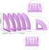 Marte Vanci Magazine File Holder Vertical PP Folder Book Desktop Organizer Plastic Storage Sturdy Vertical 4 Section Folder (Purple) by Marte Vanci