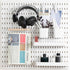 Pegboard Combination Kit, Wall Mounted Storage Set with 4 Pegboards & 14 Accessories, White Peg Boards Organizer