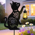 Solar Cat Hanging Lantern Outdoor, Black Cat Solar Lights, Cat Lover Gifts