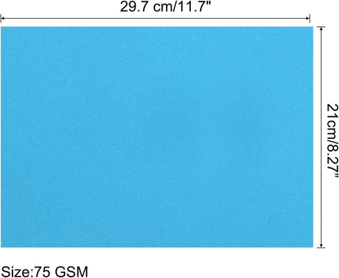 50 8.3 11.7Inch 80gsm MECCANIXITY Sheets Colored Copy Paper x Printer Paper Lake Blue for Office Printing, Document