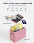 Oterri File Organizer Box with Lid - Hanging Filing Box with Mesh Pocket, Document Organizer for Letter Files, Portable