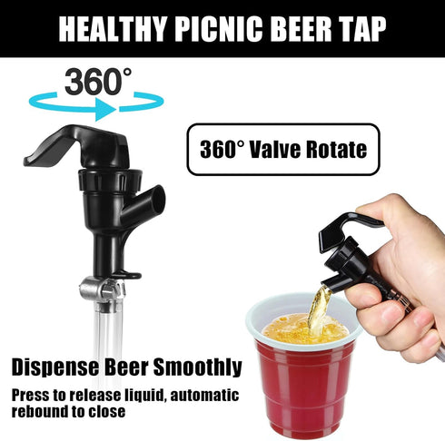 5 3/16" MRbrew FT Ball Lock Beer Line Assembly Kit, Liquid Line with Picnic Tap Faucet PVC Brewing Tubing Ball Lock