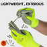 Vgo... 10-Pairs Safety Work Gloves - Gardening Gloves, Polyurethane Coated, Latex Free (Size L, Yellow, PU2103)