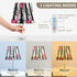 3 ALAZA Bedside Lamp Stripes Black White Tropical Pink Flower Table Lamp for Bedroom Desk Lamp with USB Port LED