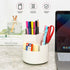 Desk Pencil Pen Holder, 3 Slots 360-Degree Rotating Organizer for Home, Office, School, Kids, White