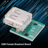 Oumefar 10Pcs USB Breakout Board, USB Type A Female Breakout Board with 2.54mm Pitch Connector DIP Socket