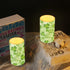 Green Leaves Flickering Flameless Candles St Patricks Day Candles Battery Operated Candles with Remote Control Color