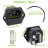 AC 250V 10A 2 in 1 Mount Inlet Module Plug Socket Power Entry Connector Male Blades with 10A Fuse and 18 AWG Extension Cable