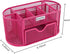 EasyPAG Desk Organizer, Mesh Desktop Office Supplies Caddy with Drawer, Pink