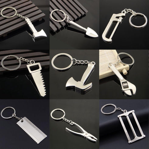 16-Piece Mini Construction Tools Keychains - Assorted Designs for Creative Play & Gifting