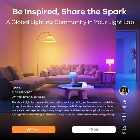Bulb, BR30 Bulbs 650LM 60W, Bulbs Bulb 4Pack OREiN Matter Smart Light Smart with Remote Recessed Color Changing RGBTW