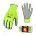 Vgo... 10-Pairs Safety Work Gloves - Gardening Gloves, Polyurethane Coated, Latex Free (Size L, Yellow, PU2103)