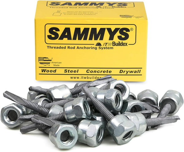 8042957-25 Vertical Anchor Super 3/8 in. Threaded Rod Fitting, 1/4-14 x 2'' Screw, 25 Pack